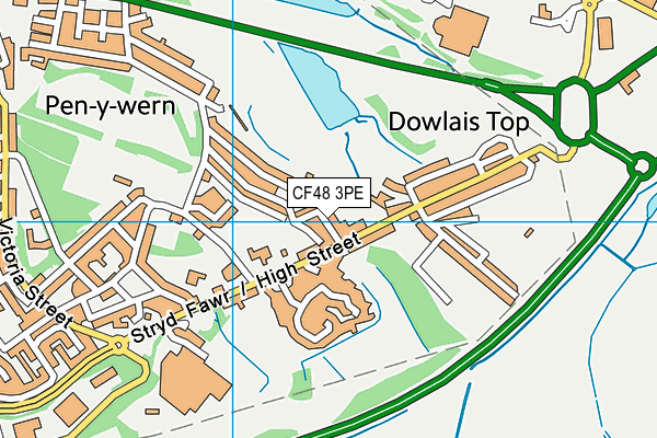 CF48 3PE map - OS VectorMap District (Ordnance Survey)