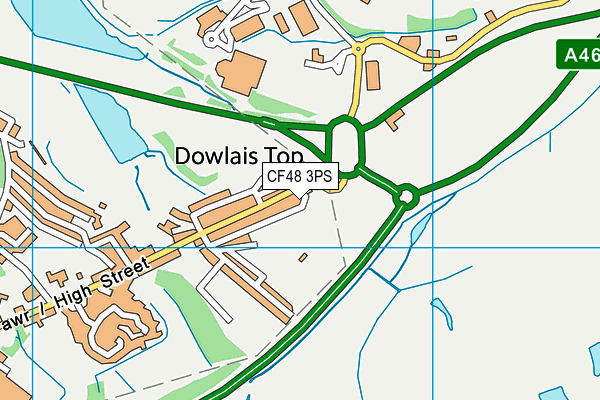 CF48 3PS map - OS VectorMap District (Ordnance Survey)