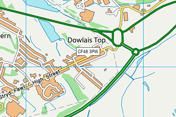 CF48 3PW map - OS VectorMap District (Ordnance Survey)