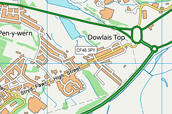 CF48 3PY map - OS VectorMap District (Ordnance Survey)