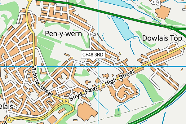 CF48 3RD map - OS VectorMap District (Ordnance Survey)