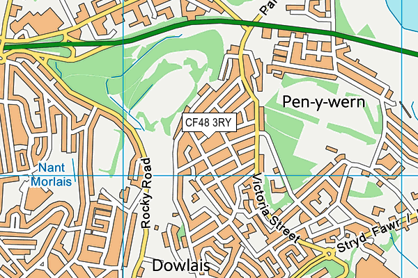 CF48 3RY map - OS VectorMap District (Ordnance Survey)