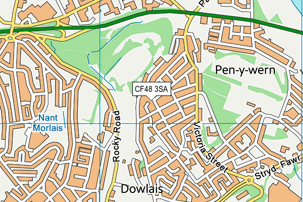 CF48 3SA map - OS VectorMap District (Ordnance Survey)