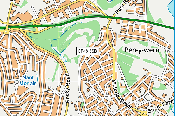 CF48 3SB map - OS VectorMap District (Ordnance Survey)