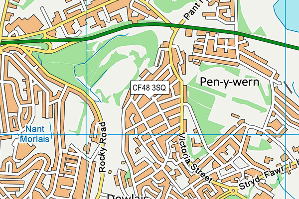 CF48 3SQ map - OS VectorMap District (Ordnance Survey)