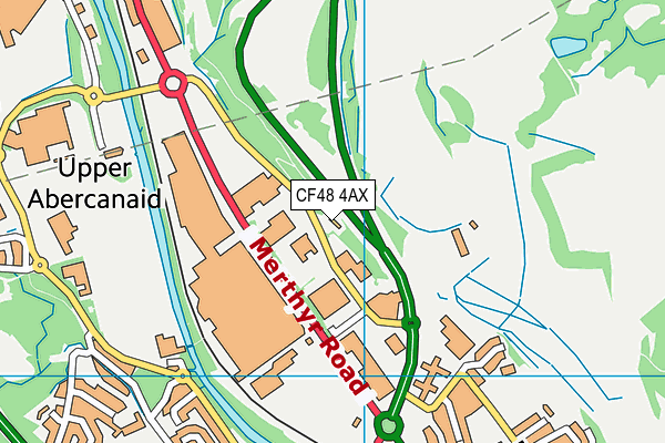 CF48 4AX map - OS VectorMap District (Ordnance Survey)