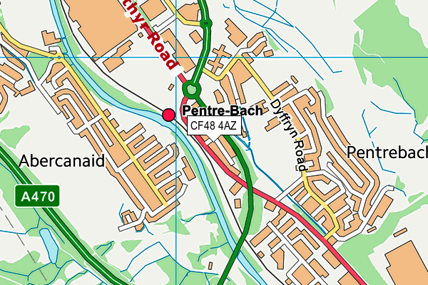 CF48 4AZ map - OS VectorMap District (Ordnance Survey)