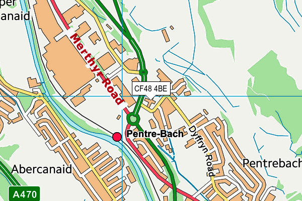 CF48 4BE map - OS VectorMap District (Ordnance Survey)