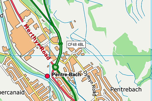 CF48 4BL map - OS VectorMap District (Ordnance Survey)