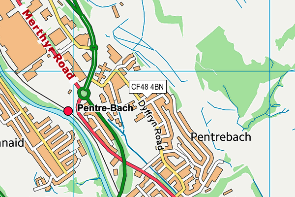 CF48 4BN map - OS VectorMap District (Ordnance Survey)