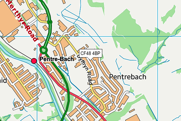 CF48 4BP map - OS VectorMap District (Ordnance Survey)