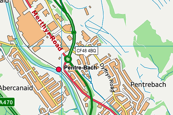 CF48 4BQ map - OS VectorMap District (Ordnance Survey)