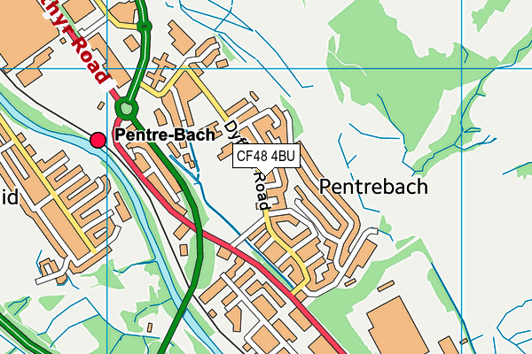 CF48 4BU map - OS VectorMap District (Ordnance Survey)