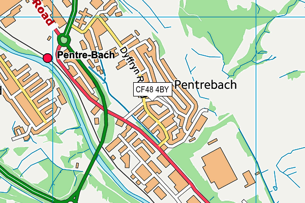 CF48 4BY map - OS VectorMap District (Ordnance Survey)