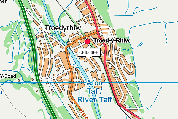 CF48 4EE map - OS VectorMap District (Ordnance Survey)