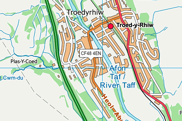 CF48 4EN map - OS VectorMap District (Ordnance Survey)