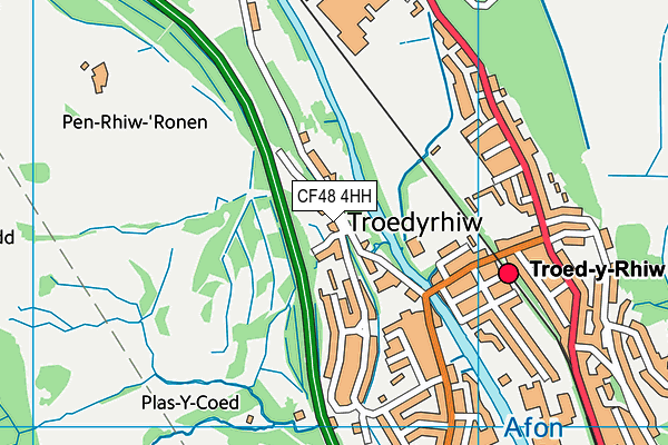 CF48 4HH map - OS VectorMap District (Ordnance Survey)