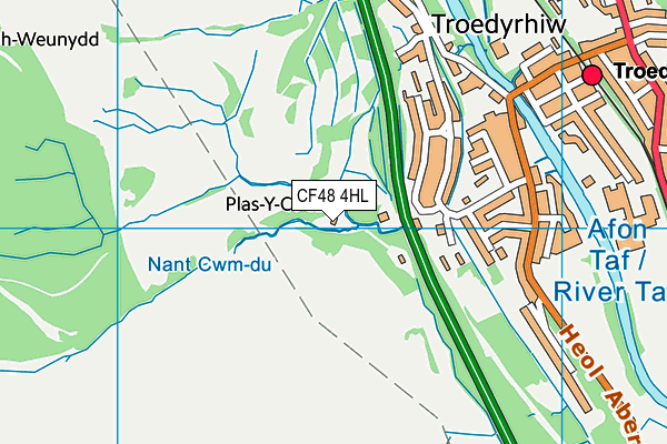 CF48 4HL map - OS VectorMap District (Ordnance Survey)