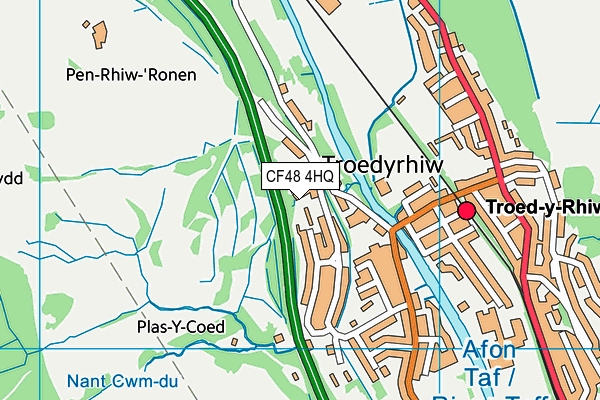 CF48 4HQ map - OS VectorMap District (Ordnance Survey)