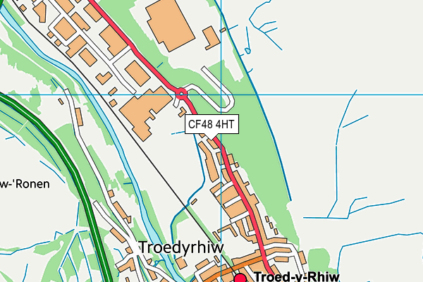 CF48 4HT map - OS VectorMap District (Ordnance Survey)