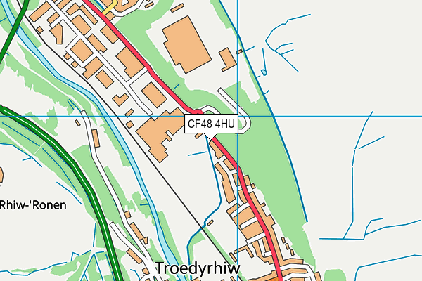 CF48 4HU map - OS VectorMap District (Ordnance Survey)