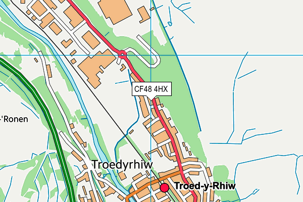 CF48 4HX map - OS VectorMap District (Ordnance Survey)