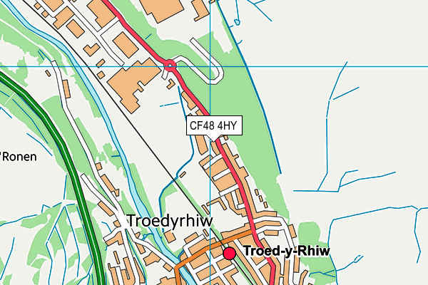 CF48 4HY map - OS VectorMap District (Ordnance Survey)