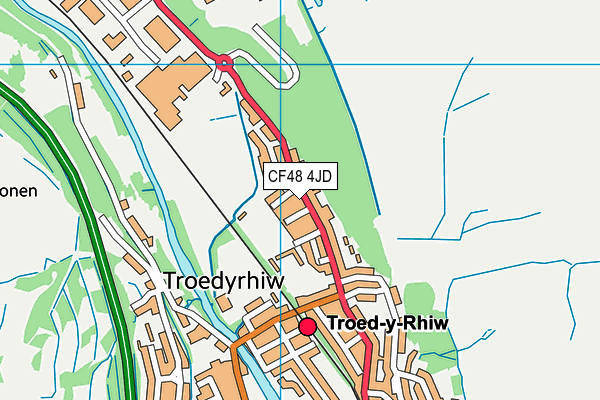 CF48 4JD map - OS VectorMap District (Ordnance Survey)