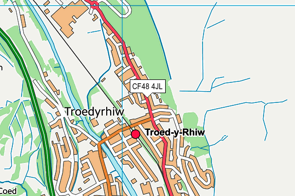 CF48 4JL map - OS VectorMap District (Ordnance Survey)