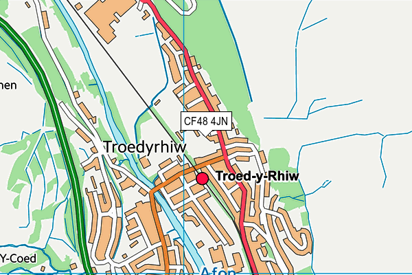 CF48 4JN map - OS VectorMap District (Ordnance Survey)