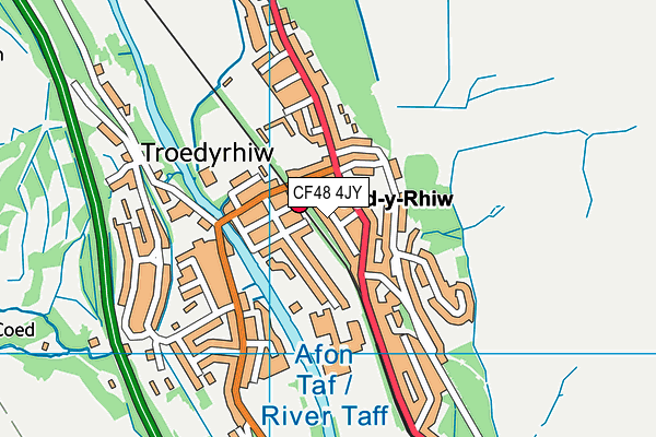 CF48 4JY map - OS VectorMap District (Ordnance Survey)