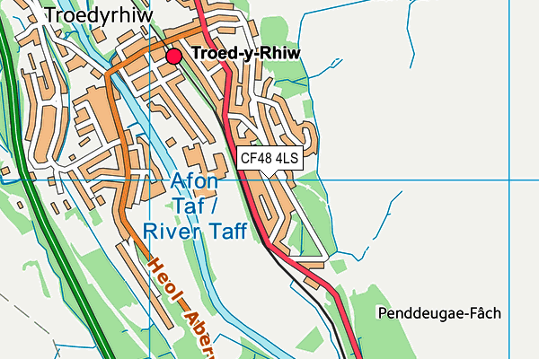 CF48 4LS map - OS VectorMap District (Ordnance Survey)