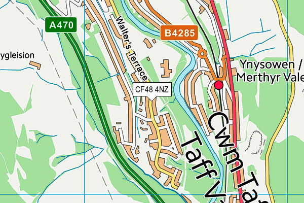 CF48 4NZ map - OS VectorMap District (Ordnance Survey)