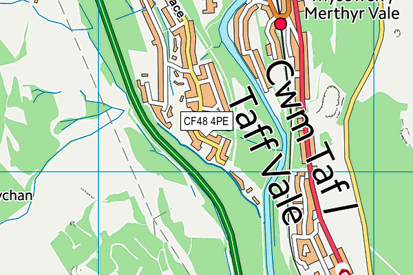 CF48 4PE map - OS VectorMap District (Ordnance Survey)