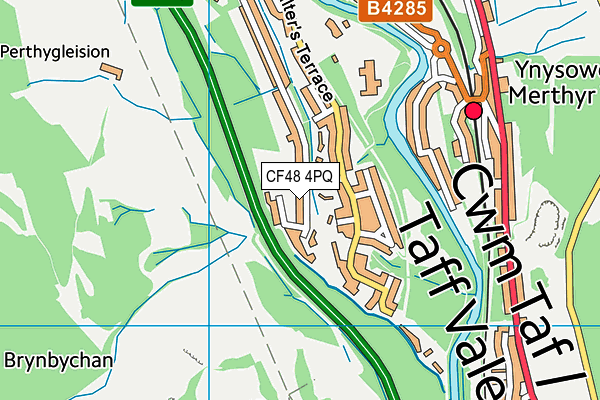 CF48 4PQ map - OS VectorMap District (Ordnance Survey)