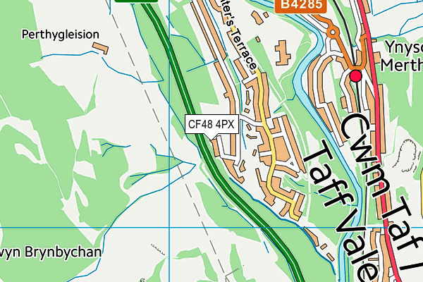 CF48 4PX map - OS VectorMap District (Ordnance Survey)