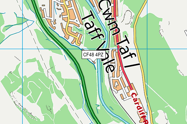 CF48 4PZ map - OS VectorMap District (Ordnance Survey)