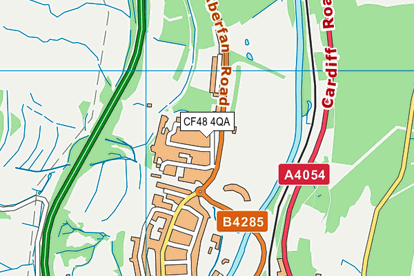 CF48 4QA map - OS VectorMap District (Ordnance Survey)