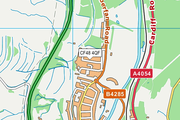 CF48 4QF map - OS VectorMap District (Ordnance Survey)