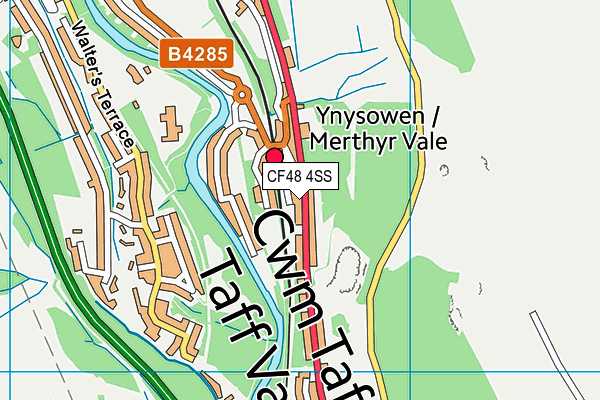 CF48 4SS map - OS VectorMap District (Ordnance Survey)