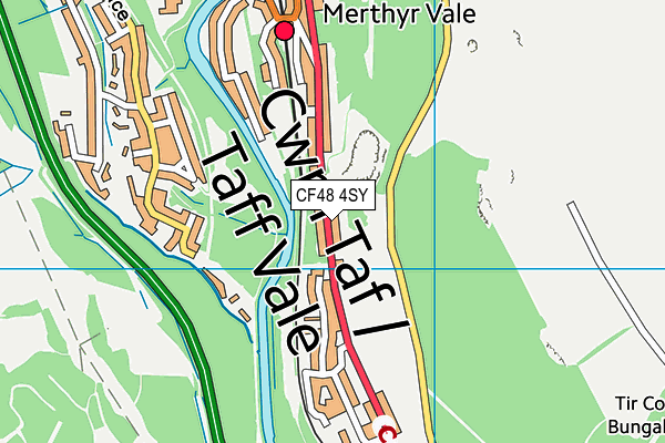 CF48 4SY map - OS VectorMap District (Ordnance Survey)
