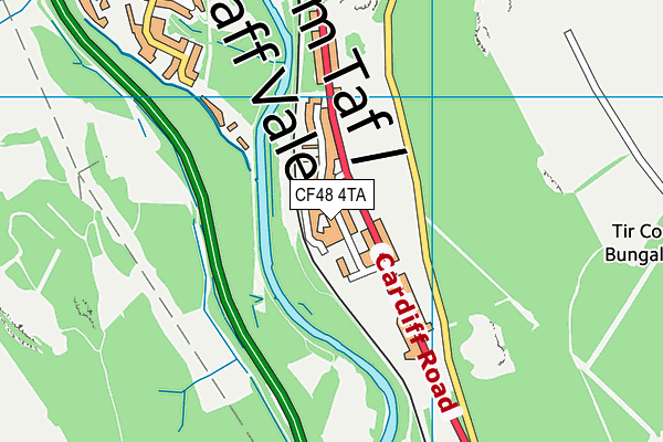 CF48 4TA map - OS VectorMap District (Ordnance Survey)