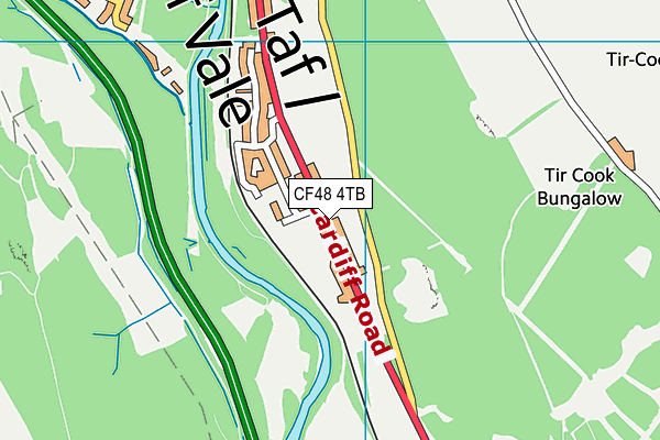 CF48 4TB map - OS VectorMap District (Ordnance Survey)