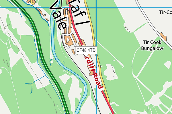 CF48 4TD map - OS VectorMap District (Ordnance Survey)