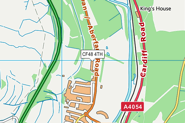 CF48 4TH map - OS VectorMap District (Ordnance Survey)