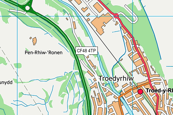 CF48 4TP map - OS VectorMap District (Ordnance Survey)