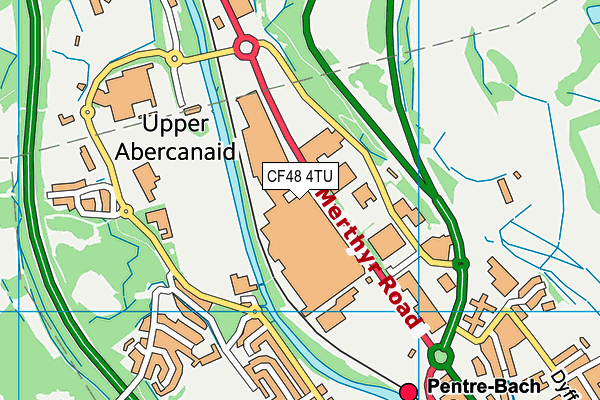 CF48 4TU map - OS VectorMap District (Ordnance Survey)