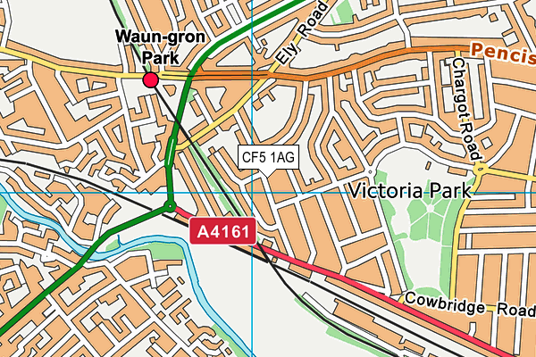 CF5 1AG map - OS VectorMap District (Ordnance Survey)