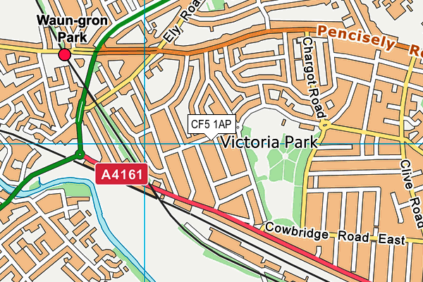 CF5 1AP map - OS VectorMap District (Ordnance Survey)