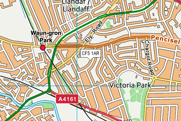 CF5 1AR map - OS VectorMap District (Ordnance Survey)